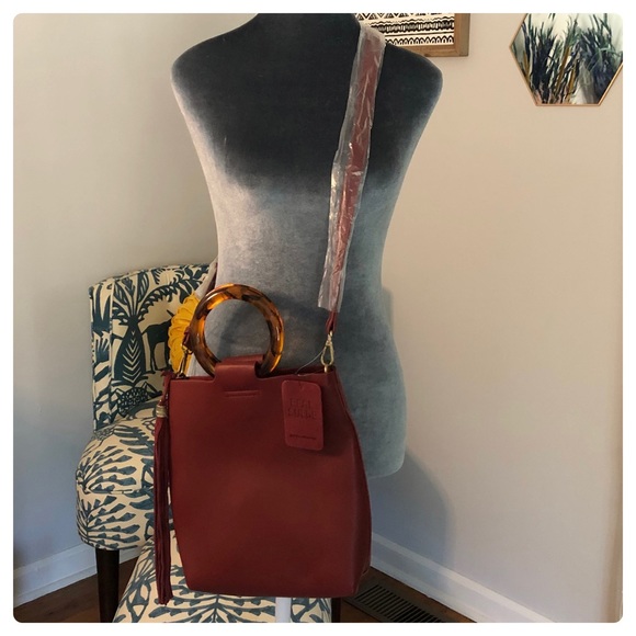 ❌SOLD❌Anthropologie Lucite-Handled Tote Bag - Picture 4 of 6